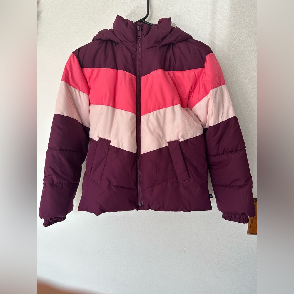 GAP Kids Pink and Purple Puffer Jacket